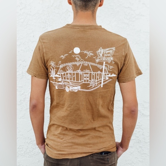 Lane Seven Shirt Brown Fancy Free Marquee Graphic Tee Size Large - Picture 2 of 9